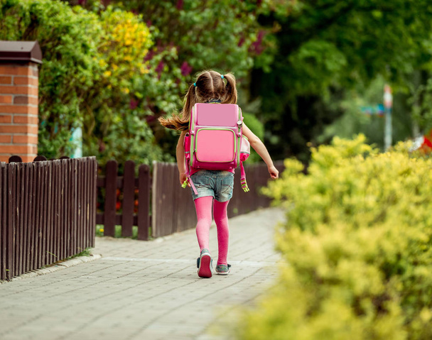little girl  going to school - Foto, Imagem