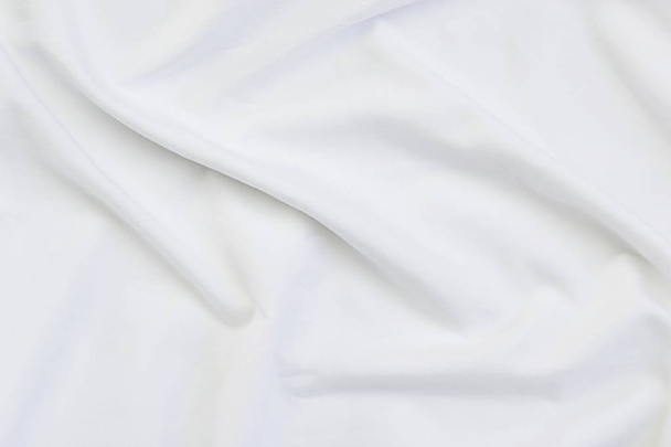 Close up of white bedding sheets with copy-space - Фото, изображение