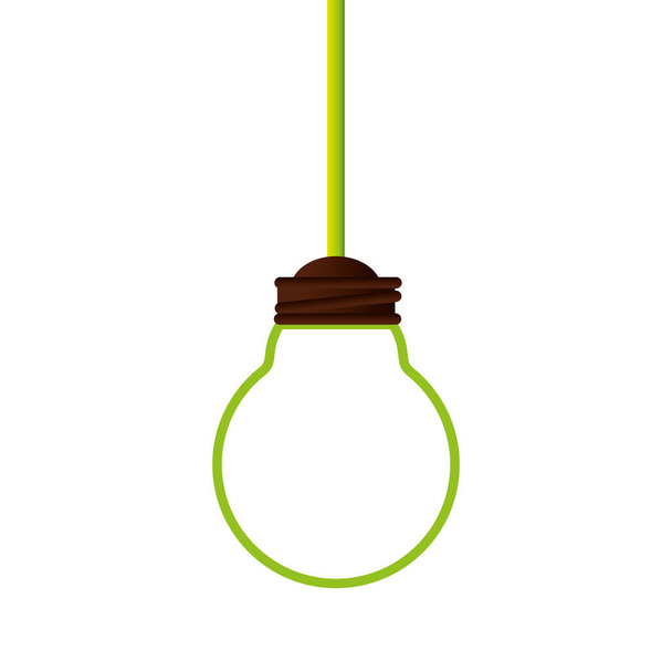 lâmpada luz símbolo ecologia
 - Vetor, Imagem
