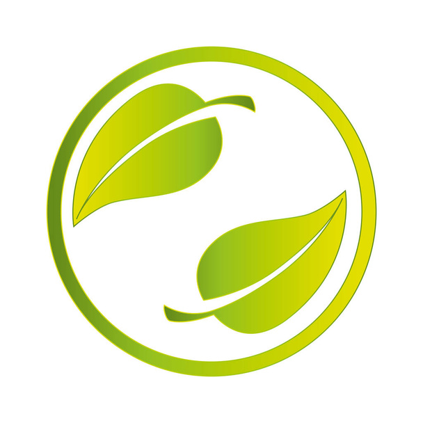 hojas símbolo de ecología vegetal
 - Vector, Imagen