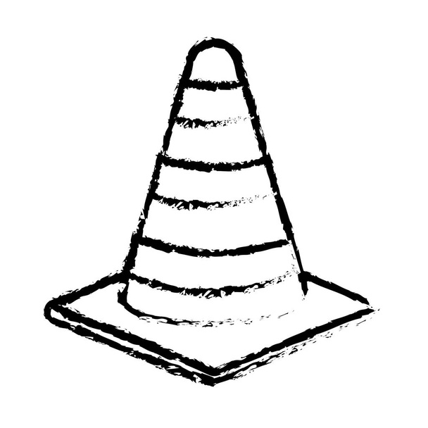 Isolated construction cone - Vector, Image