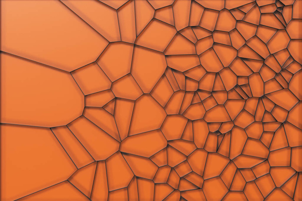 Abstract black 3d voronoi grate on colored background - Foto, imagen