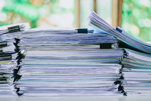 Stack of business report paper file  - Photo, Image