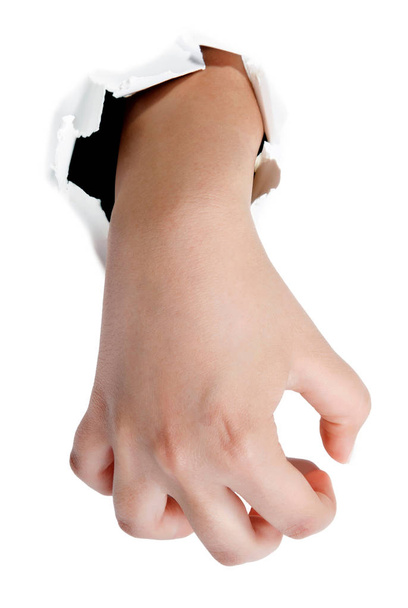 Крупним планом красива жіноча рука, долоні. Ізольовані на білому b
 - Фото, зображення