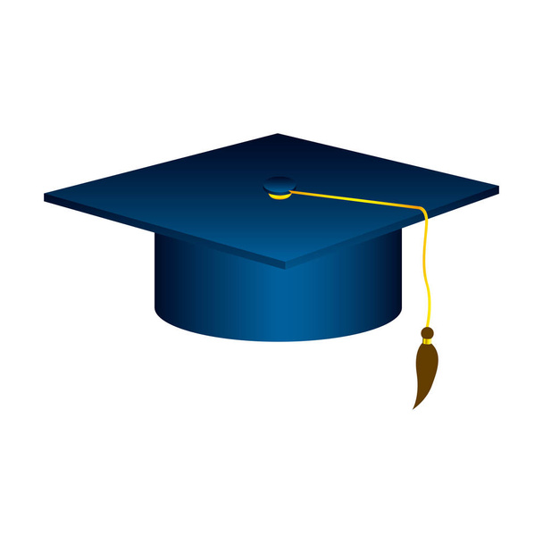 ikona kolor graduacyjnej kapelusz - Wektor, obraz