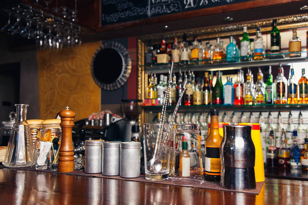 Bartender tools on bar - Photo, image