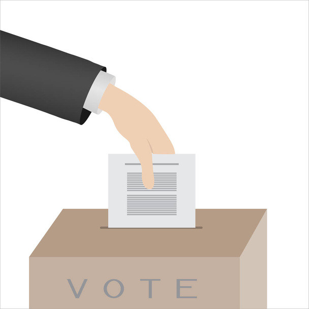 hand cast ballot - Vector, Image