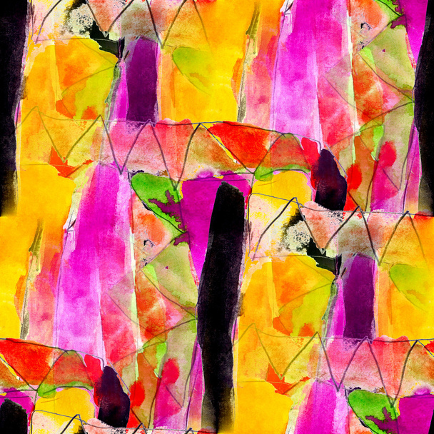 цвет акварели желтый фиолетовый черный абстракт
 - Фото, изображение