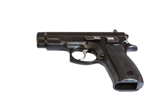 automatic pistol handgun isolated on white background - Photo, Image