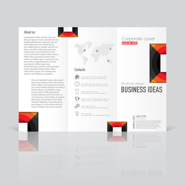 Geschäftsvorlagen für dreifache Broschüre, Geschäftsbericht. - Vektor, Bild