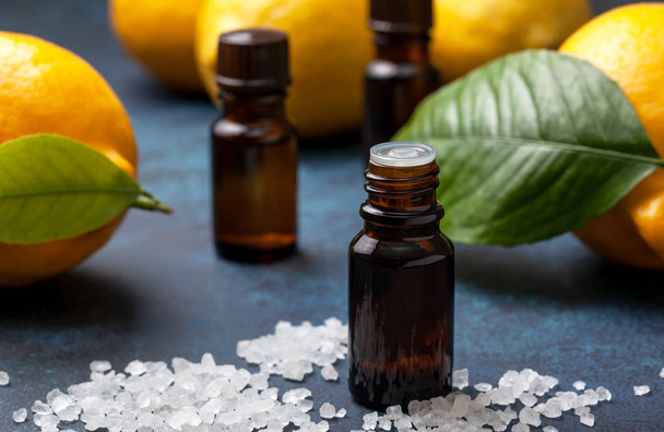 lemon essential oil - Photo, image
