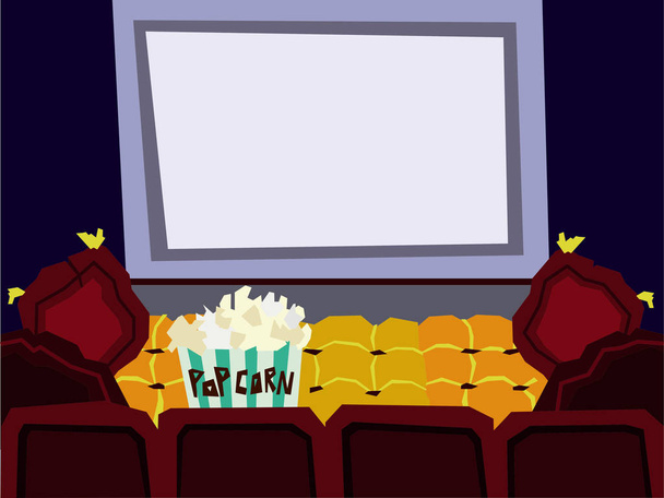 Cartone animato Piatto sala cinema interno vettoriale illustrazione
 - Vettoriali, immagini