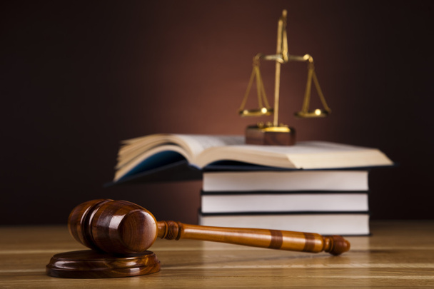 Law and justice concept, wooden gavel - Fotografie, Obrázek