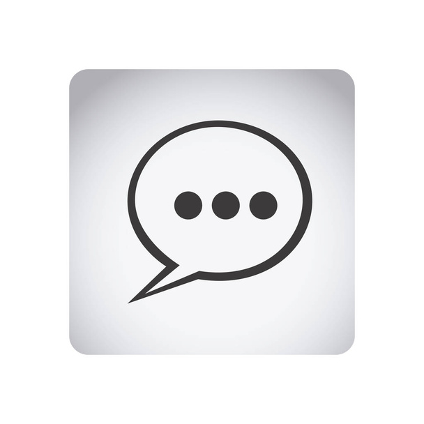 gray emblem chat bubble icon - Vector, Image