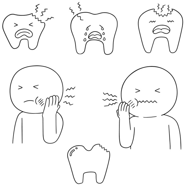 jeu vectoriel de maux de dents
 - Vecteur, image