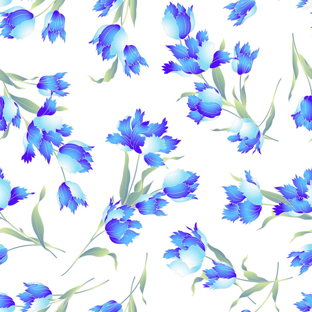 Japanese style tulip pattern - Vektör, Görsel