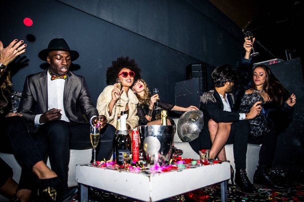 Friends having party in nightclub   - Fotografie, Obrázek