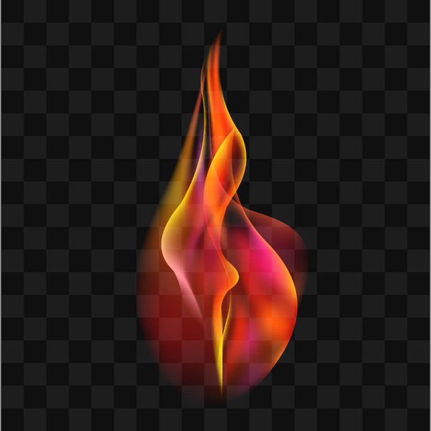 Fire flames on transparent background - Vector, Image