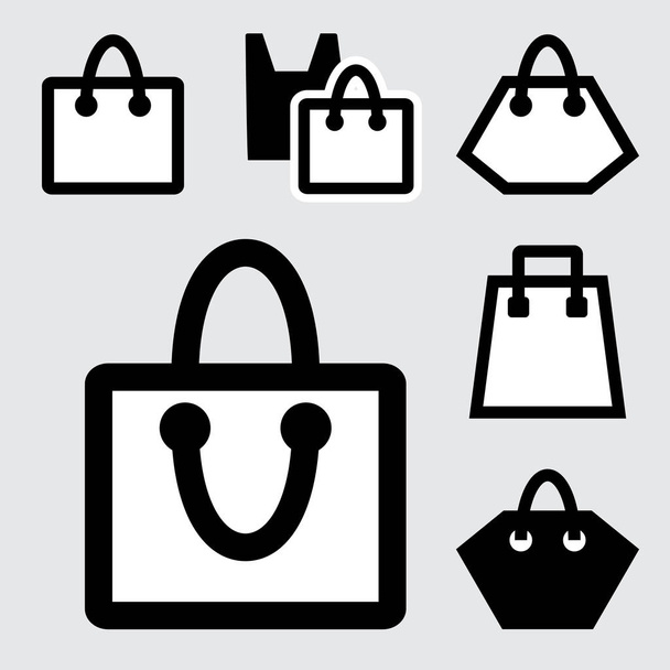 ícones saco de compras - Vetor, Imagem