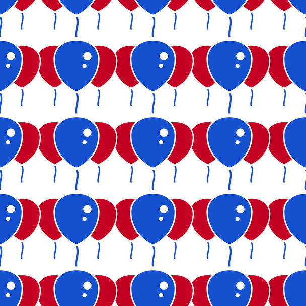Шарики Red and Blue Party на белом фоне
 - Вектор,изображение