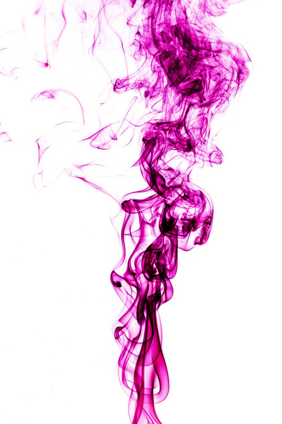 pink smoke on white background. abstract art - Foto, Imagem