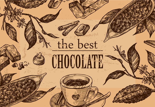 sketch  illustration chocolate - Wektor, obraz