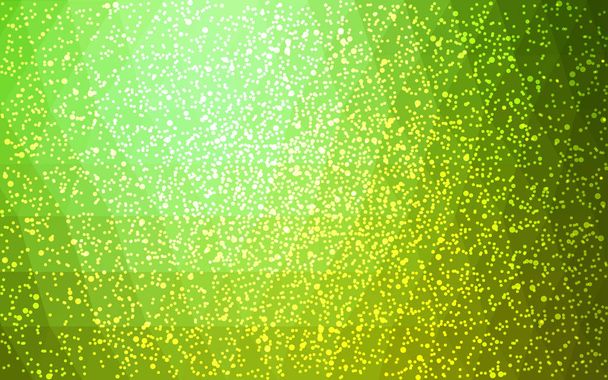 Luz verde vector navidad polígono fondo con copos de nieve
. - Vector, imagen