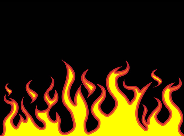Feuer Flammen Stil Karton - Vektor, Bild