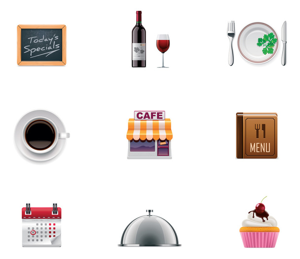 Set di icone del ristorante vettoriale
 - Vettoriali, immagini