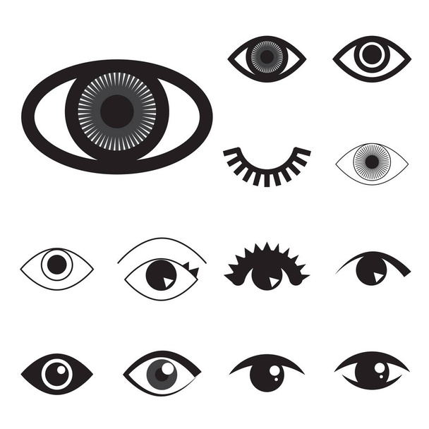 Icono de ojo simple o logotipo aislado
 - Vector, imagen