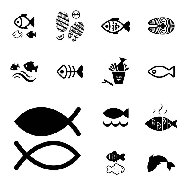 Fish Vector Icon Isolated - Vector, Image