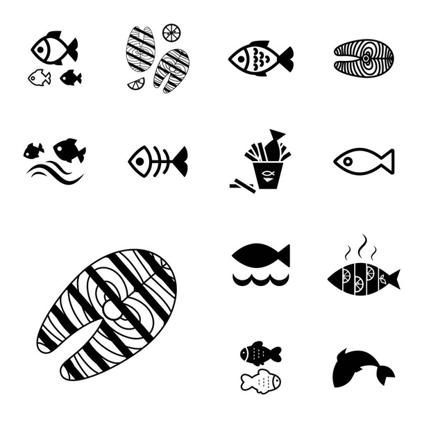 Icona vettoriale di pesce isolata
 - Vettoriali, immagini