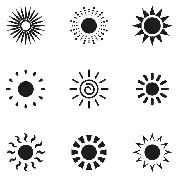 Set of vector sun icons - Vector, Imagen