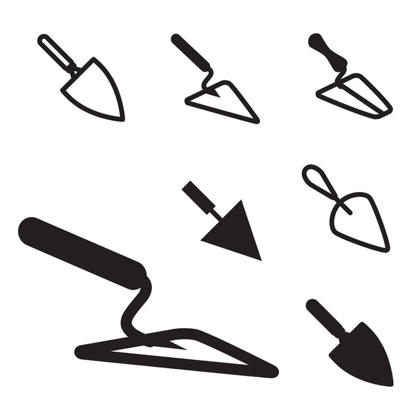 Set di icone a cazzuola vettoriale isolato
 - Vettoriali, immagini