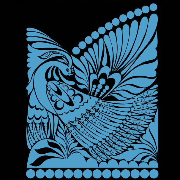 tatuaje ornamento ruso. adorno folklore conel pájaro
 - Foto, Imagen