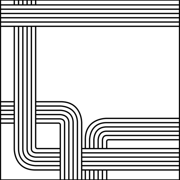 シルエットのスケッチの抽象的なレトロな線アイコン - ベクター画像