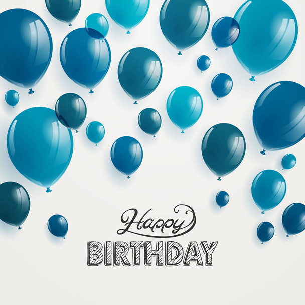 Vektör mutlu doğum günü tebrik kartı tasarımı - Vektör, Görsel