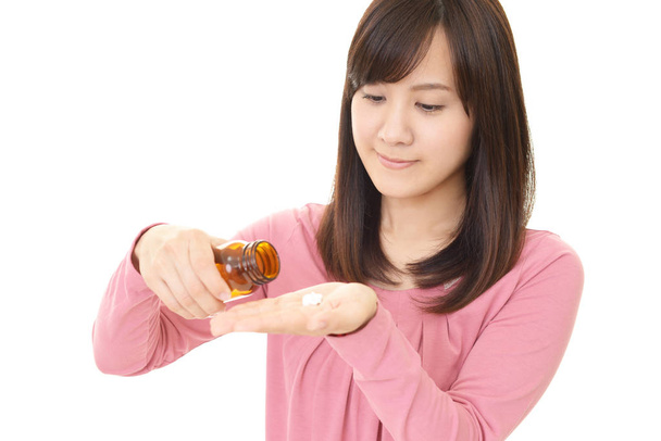 Woman with supplements - Photo, Image