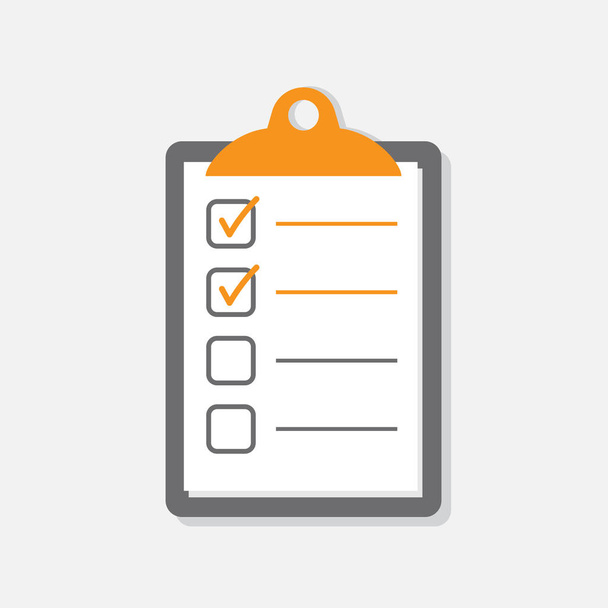 To do list icon. Checklist, task list vector illustration in flat style. Reminder concept icon on white background. - Vector, Image