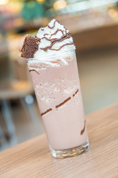 Chocolate smoothie with brownie - Photo, Image