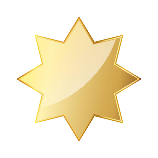 Icona a stella ottagonale dorata. Illustrazione vettoriale
. - Vettoriali, immagini