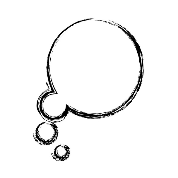 silueta borrosa burbuja cuadro de diálogo icono
 - Vector, imagen