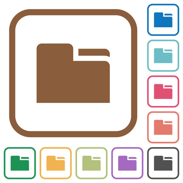 Tab folder simple icons - Vector, Image
