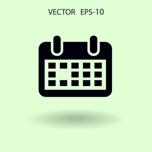 Flat icon of calendar. vector illustration - Vector, afbeelding