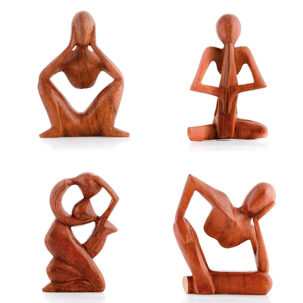 Holzfiguren, dekorative Figuren, menschliche Figuren,  - Foto, Bild