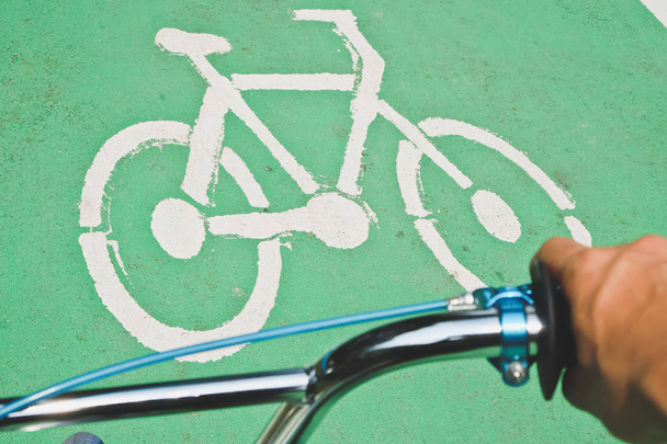 Kerékpár útjelző tábla - Fotó, kép