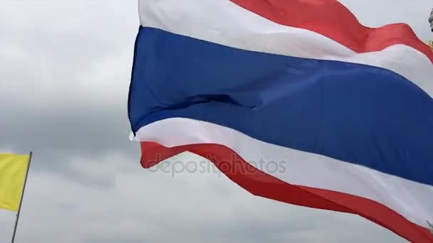 Thailand siam flag slow motion - Video