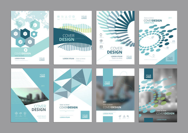 Набір сучасних шаблонів дизайну бізнес-паперу
 - Вектор, зображення