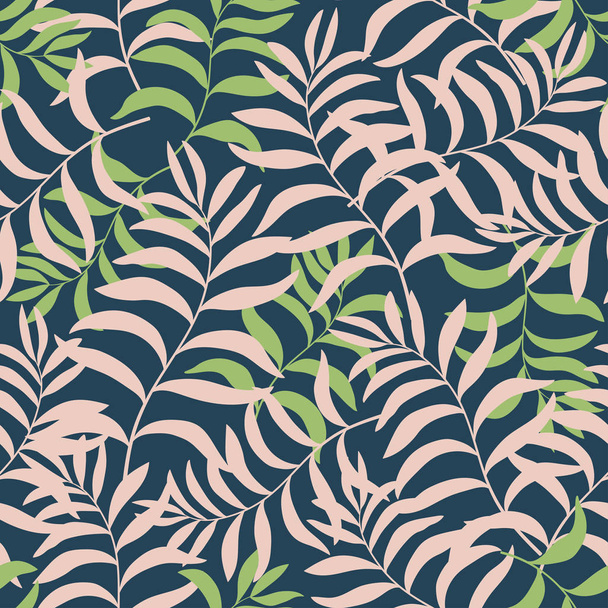 Tropical background with palm leaves.  - Вектор,изображение