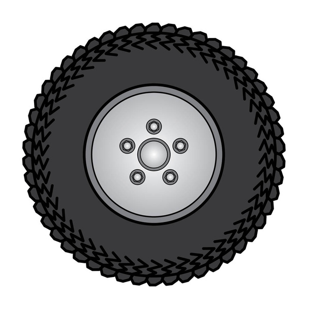 pneus et roues Illustration vectorielle
 - Vecteur, image